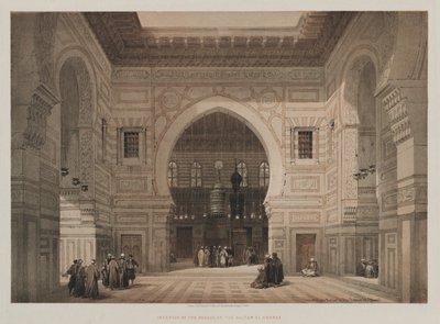 エジプトとヌビア、ボリュームIII：スルタンエルゴリーのモスクの内部、1849年。 作： Louis Haghe