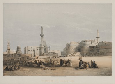 エジプトとヌビア、ボリュームIII：カイロの城塞への入り口、1849年。 作： Louis Haghe