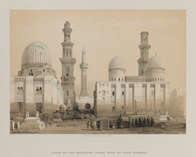 エジプトとヌビア、ボリュームIII：Memlooksの墓、カイロ、1849年。 作： Louis Haghe