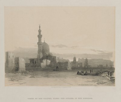 エジプトとヌビア、ボリュームIII：カリフの墓、カイロ、1848年。 作： Louis Haghe