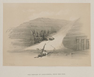 エジプトとヌビア、ボリュームII：発掘されたアボシンブルの寺院、ヌビア、1848年。 作： Louis Haghe