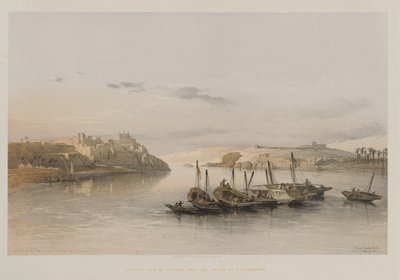 エジプトとヌビア、ボリュームII：エソアンとエレファンティネ島の概観、1848年。 作： Louis Haghe