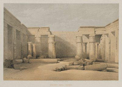 エジプトとヌビア、ボリュームII：Medinet Abou、テーベ、1847。 作： Louis Haghe