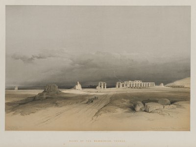 エジプトとヌビア、ボリュームII：Memnoniumの遺跡、テーベ、1847。 作： Louis Haghe