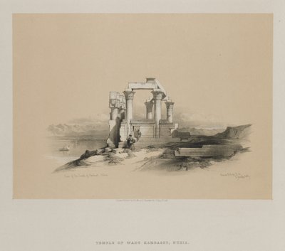 エジプトとヌビア、ボリュームII：カルデセ神殿の遺跡、ヌビア、1848。 作： Louis Haghe