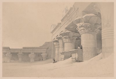エジプトとヌビア：ボリュームI-No. 10、エドフ、1838。 作： Louis Haghe