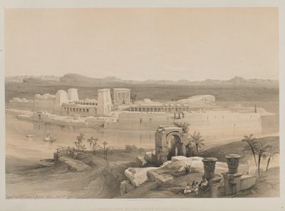 エジプトとヌビア、ボリュームI：フィラ島の概観、ヌビア、1846年。 作： Louis Haghe