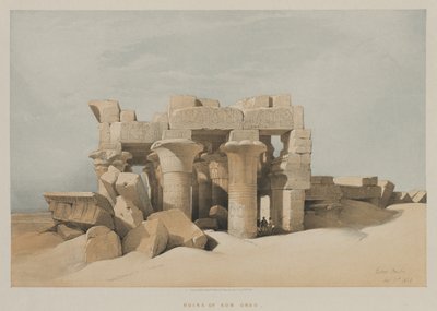 エジプトとヌビア、ボリュームI：Kom-Ombo、1846。 作： Louis Haghe