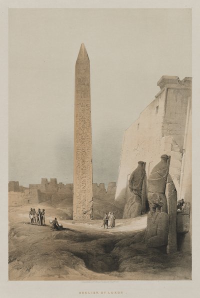エジプトとヌビア、ボリュームI：ルクソール、1846年。 作： Louis Haghe
