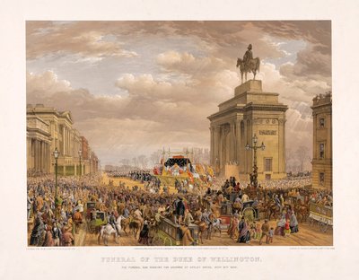 ウェリントン公の葬儀、1852 年 11 月 18 日、パブ。 1853年。 作： Louis Haghe