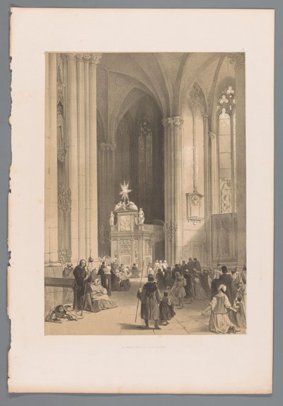 ケルン大聖堂の 3 人の王の聖遺物箱の眺め La chasse des trois rois a Cologne (オブジェクトのタイトル) 作： Louis Haghe
