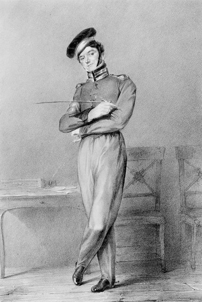 1826年のオペラの破られた約束におけるOConnorの伍長としてのパワー氏 作： Louis Haghe