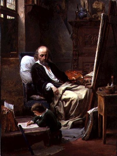 The Young Artist（油彩・キャンバス） 作： Louis Haghe