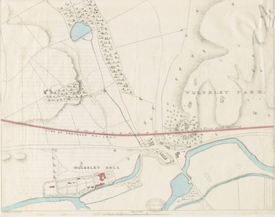 ウォルズリーホール：色合いのリトグラフ、nd [1806-1885] 作： Louis Haghe