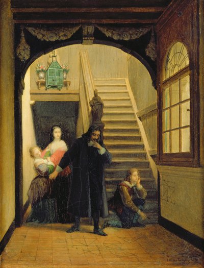ブレーズパスカルの青春のシーン（1623-62）1860-70 作： Louis Hector Leroux