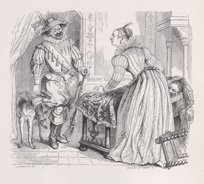 ベランジェの全集からの狩り、1836年。作成者：ルイ・アンリ・ブレヴィエール、セザール・オーギュスト・エベール。 作： Louis Henri Brevière, Cesar Auguste Hebert