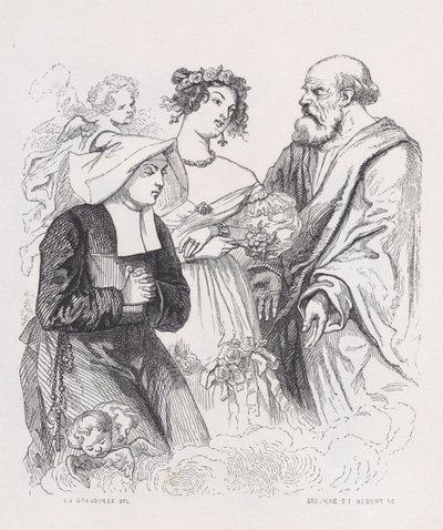 ベランジェの全作品、1836年からの慈善の二人の姉妹。作成者：ルイ・アンリ・ブレヴィエール、セザール・オーギュスト・エベール。 作： Louis Henri Brevière, Cesar Auguste Hebert