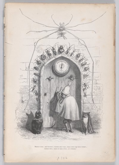 こんばんは、私の友人であるレクチュア...1837年から47年頃の「私生活と公私のL...からの風景」より。 作： Louis Henri Brévière