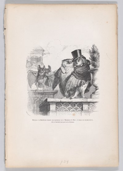 公爵夫人は公爵と一緒に夜想曲を歌っています... プライベートのシーンから. 1837-47。 作： Louis Henri Brévière