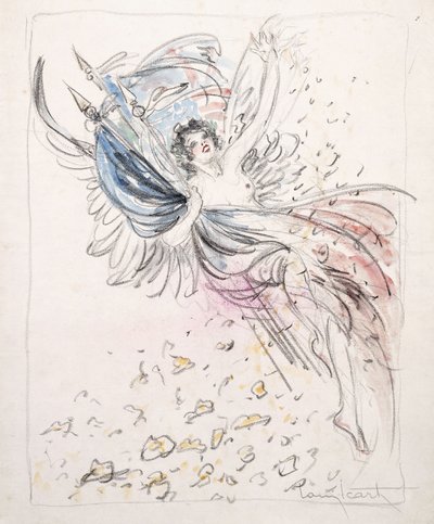 フラグを持つ少女 作： Louis Icart