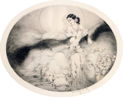 カメリアの女性、1917年頃（エッチングとドライポイント） 作： Louis Icart