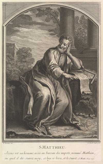 聖マタイ、1726 年。 作： Louis Jacob