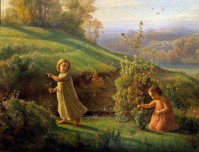 魂の詩、春。アンヌ・フランソワ・ルイ・ジャンモ（1814-1892）の絵 作： Louis Janmot