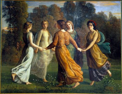 魂の詩」「太陽の光」。アンヌ・フランソワ・ルイ・ジャンモ（1814-1892）の絵画 作： Louis Janmot