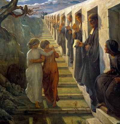 魂の詩;邪悪な道。アン・フランソワ・ルイ・ジャンモによる絵画 作： Louis Janmot