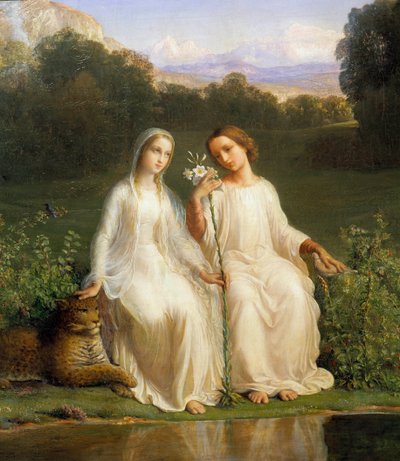 魂の詩；ヴィルジニタスアンヌ・フランソワ・ルイ・ジャンモ（1814-1892）の絵画 作： Louis Janmot