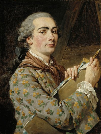 自画像、1750 年代。 作： Louis Jean François Lagrenée