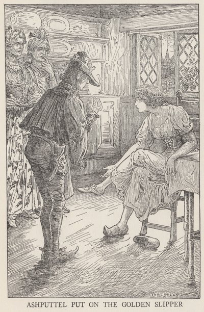 シンデレラ（リトグラフ 作： Louis John Rhead