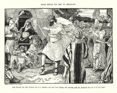 エルサレムに箱舟を運ぶダビデ（リトグラフ） 作： Louis John Rhead