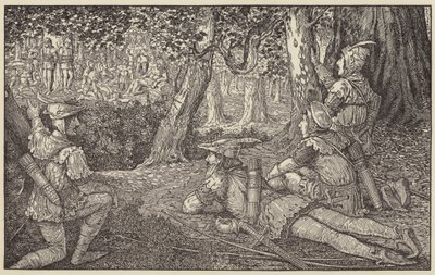 フォレスターのグループと2人の捕虜をスパイした 作： Louis John Rhead