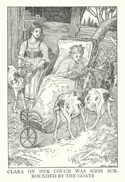 ヨハンナ・スピリ作『ハイジ』の挿絵（リトグラフ） 作： Louis John Rhead