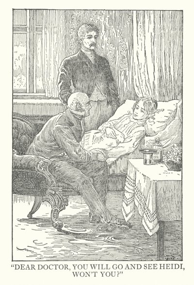ヨハンナ・スピリ作『ハイジ』の挿絵（リトグラフ） 作： Louis John Rhead