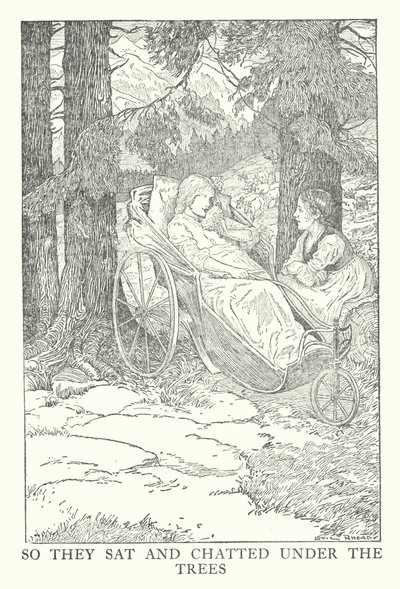 ヨハンナ・スピリ作『ハイジ』の挿絵（リトグラフ） 作： Louis John Rhead