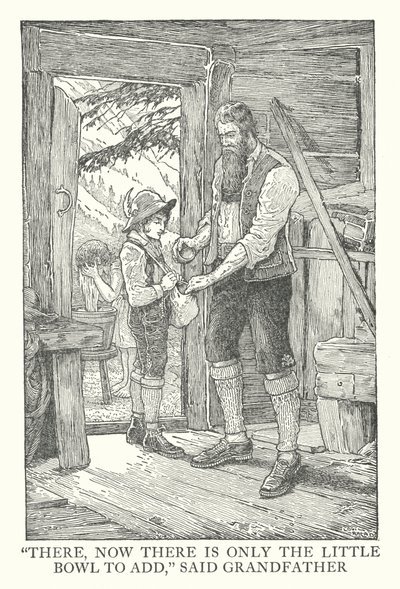 ヨハンナ・スピリ作『ハイジ』の挿絵（リトグラフ） 作： Louis John Rhead
