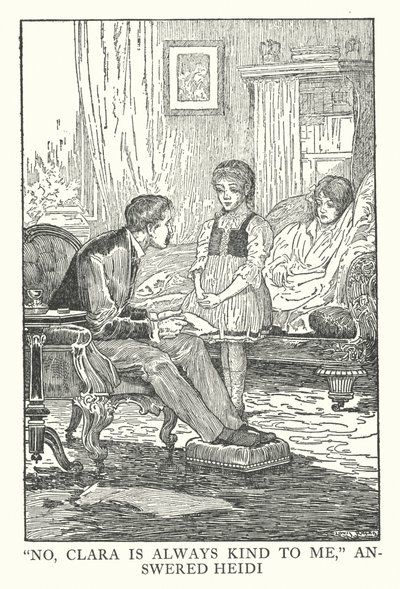 ヨハンナ・スピリ作『ハイジ』の挿絵（リトグラフ） 作： Louis John Rhead