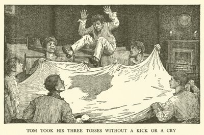 Tom Browns School-Days」のイラスト（彫刻）。 作： Louis John Rhead