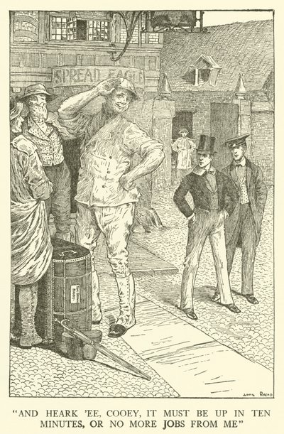 Tom Browns School-Days」のイラスト（彫刻）。 作： Louis John Rhead