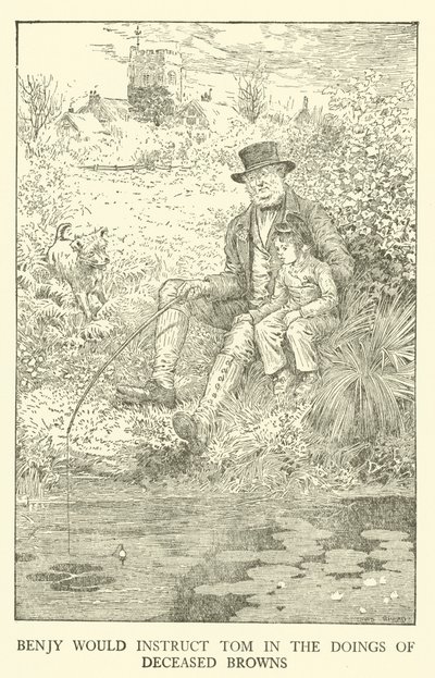 Tom Browns School-Days」のイラスト（彫刻）。 作： Louis John Rhead