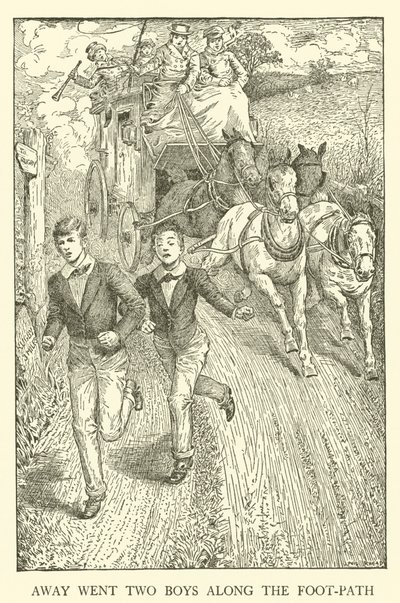 Tom Browns School-Days」のイラスト（彫刻）。 作： Louis John Rhead