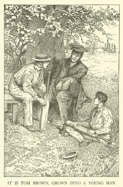 Tom Browns School-Days」のイラスト（彫刻）。 作： Louis John Rhead