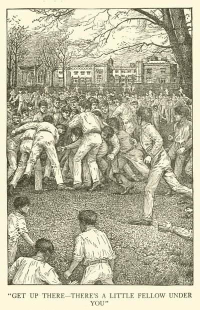 Tom Browns School-Days」のイラスト（彫刻）。 作： Louis John Rhead