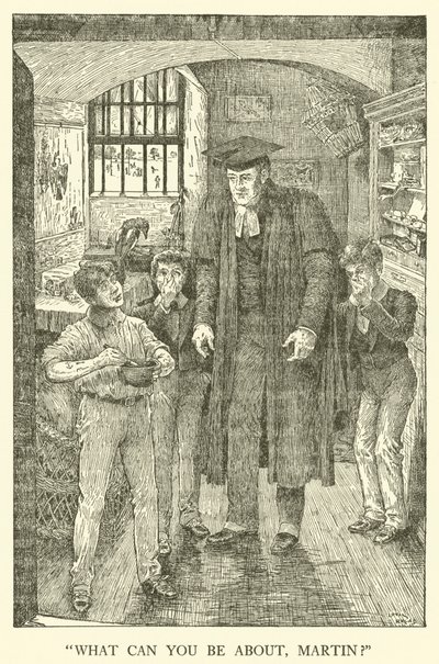 Tom Browns School-Days」のイラスト（彫刻）。 作： Louis John Rhead