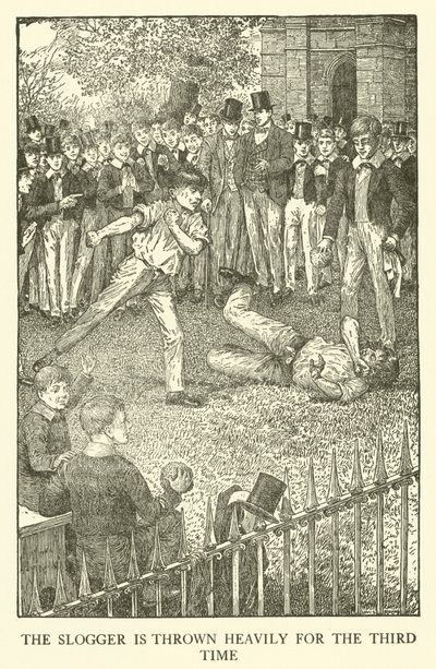 Tom Browns School-Days」のイラスト（彫刻）。 作： Louis John Rhead