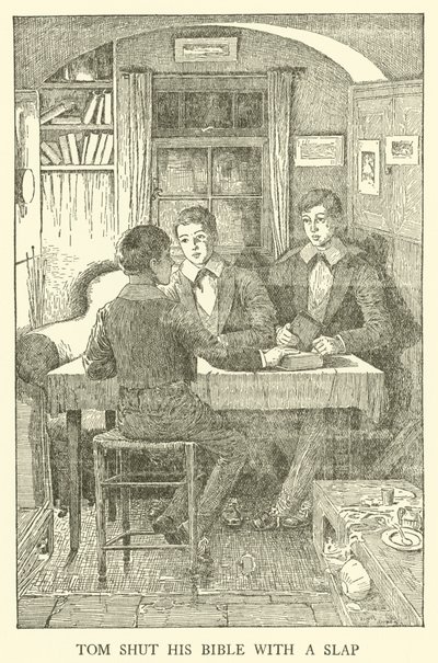 Tom Browns School-Days」のイラスト（彫刻）。 作： Louis John Rhead