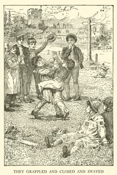 Tom Browns School-Days」のイラスト（彫刻）。 作： Louis John Rhead