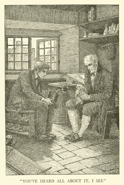 Tom Browns School-Days」のイラスト（彫刻）。 作： Louis John Rhead